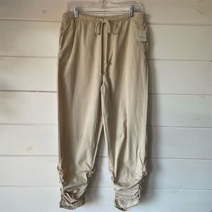 Free People‎ Khaki New Light Parachute Pants Size XS Casual Drawstring
